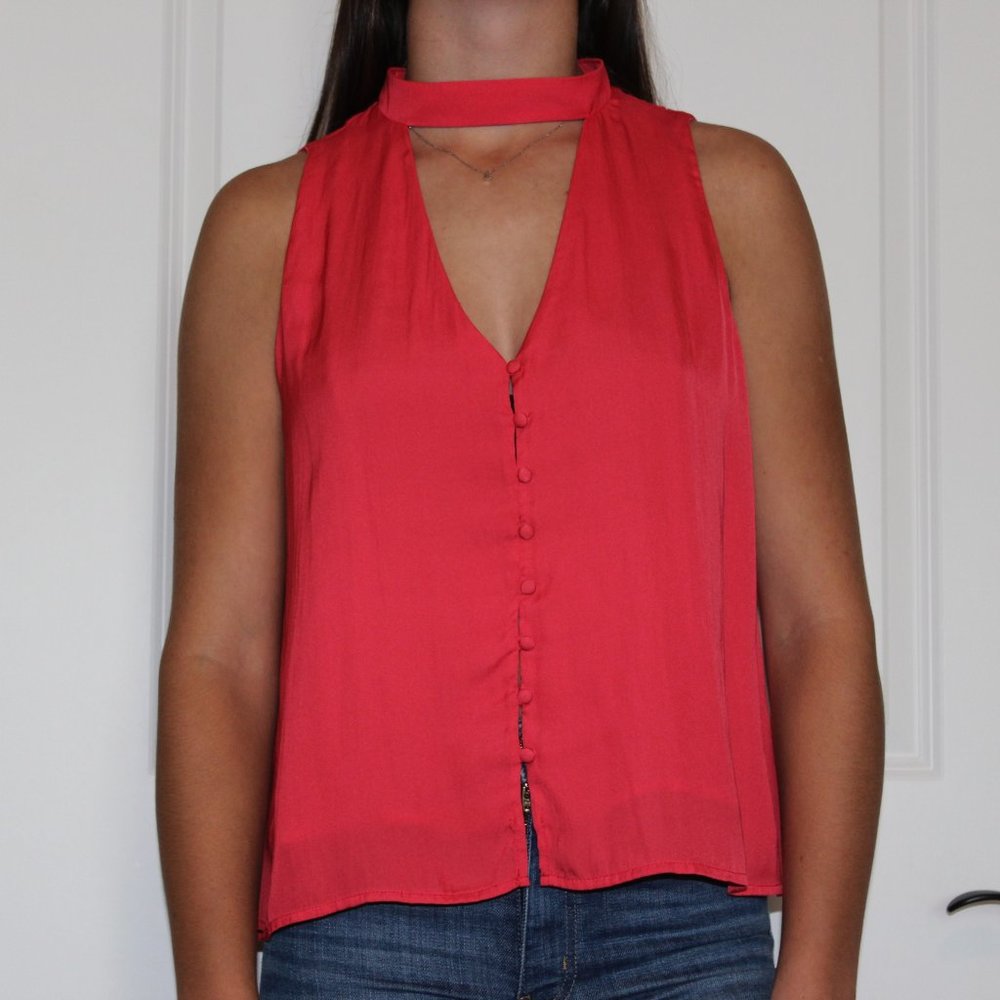 washed satin top